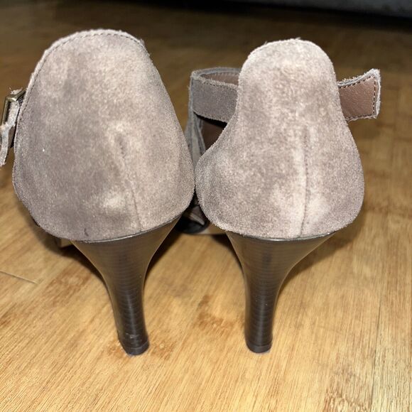 Steve Madden Girl Brown Suede Fringe Open Toe heels Size 8.5 Pracila Dress Shoes - Picture 5 of 8